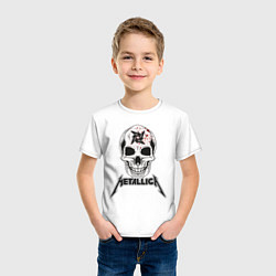 Футболка хлопковая детская Metallica, цвет: белый — фото 2