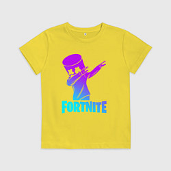 Футболка хлопковая детская FORTNITE X MARSHMELLO, цвет: желтый