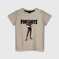 Футболка хлопковая детская FORTNITE IKONIK, цвет: миндальный