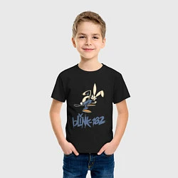 Футболка хлопковая детская BLINK-182, цвет: черный — фото 2