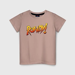 Футболка хлопковая детская Rowdy, цвет: пыльно-розовый