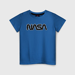 Футболка хлопковая детская NASA, цвет: синий