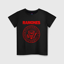 Футболка хлопковая детская RAMONES, цвет: черный