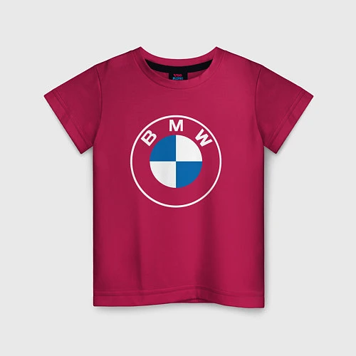 Детская футболка BMW LOGO 2020 / Маджента – фото 1