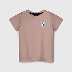 Футболка хлопковая детская BMW LOGO 2020, цвет: пыльно-розовый