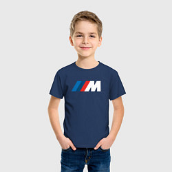 Футболка хлопковая детская BMW M LOGO 2020, цвет: тёмно-синий — фото 2