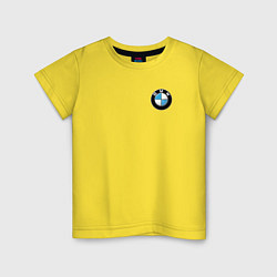 Футболка хлопковая детская BMW, цвет: желтый