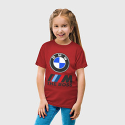 Футболка хлопковая детская BMW BOSS, цвет: красный — фото 2