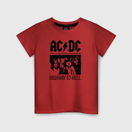 Детская футболка ACDC highway to hell / Красный – фото 1