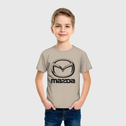 Футболка хлопковая детская MAZDA LOGO, цвет: миндальный — фото 2