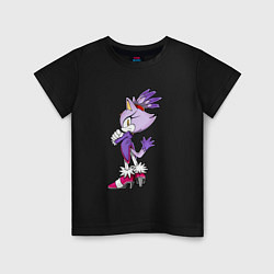 Футболка хлопковая детская SONIC Кошка Блейз, цвет: черный
