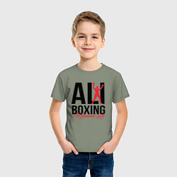 Футболка хлопковая детская Muhammad Ali, цвет: авокадо — фото 2