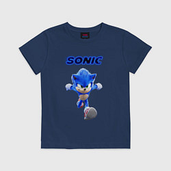 Футболка хлопковая детская SONIC, цвет: тёмно-синий