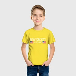 Футболка хлопковая детская NEW YORK, цвет: желтый — фото 2