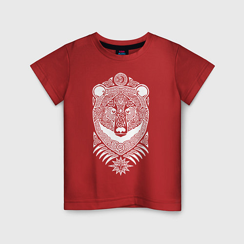 Детская футболка Медведь / Красный – фото 1