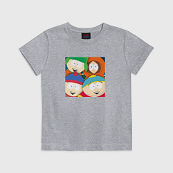Футболка хлопковая детская South Park, цвет: меланж