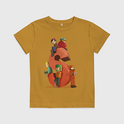 Футболка хлопковая детская SOUTH PARK, цвет: горчичный