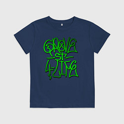 Футболка хлопковая детская GTA Tag GROVE, цвет: тёмно-синий