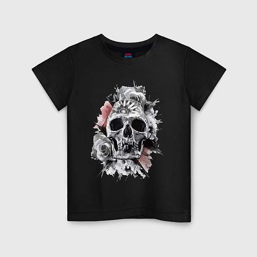 Детская футболка Skull / Черный – фото 1