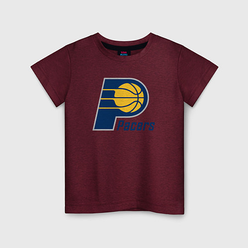 Детская футболка Indiana Pacers 2 / Меланж-бордовый – фото 1
