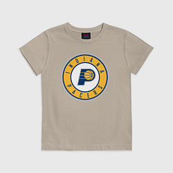 Футболка хлопковая детская Indiana Pacers 1, цвет: миндальный