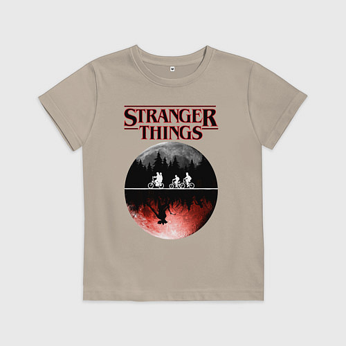 Детская футболка Очень странные дела / Миндальный – фото 1