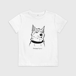 Футболка хлопковая детская Курьер - Шарик 2, цвет: белый