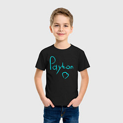 Футболка хлопковая детская PAYTON LOVE, цвет: черный — фото 2