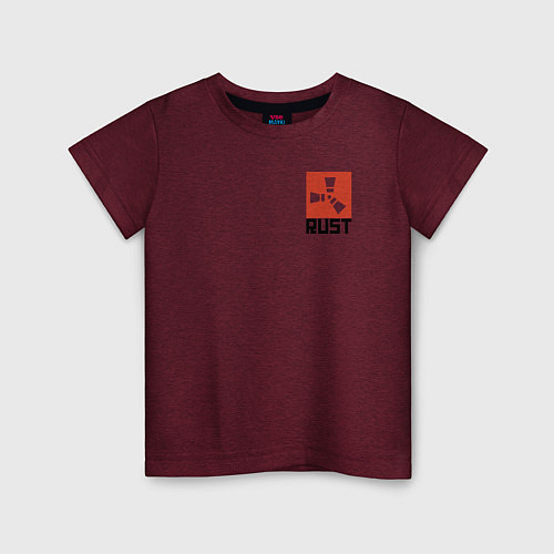 Детская футболка RUST / Меланж-бордовый – фото 1