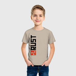 Футболка хлопковая детская RUST, цвет: миндальный — фото 2
