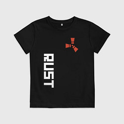 Футболка хлопковая детская RUST, цвет: черный