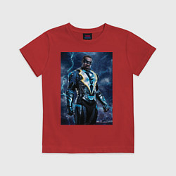 Футболка хлопковая детская Black Lightning, цвет: красный
