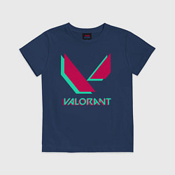 Футболка хлопковая детская VALORANT, цвет: тёмно-синий