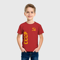 Футболка хлопковая детская СССР, цвет: красный — фото 2