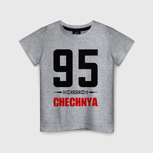 Детская футболка 95 Chechnya / Меланж – фото 1