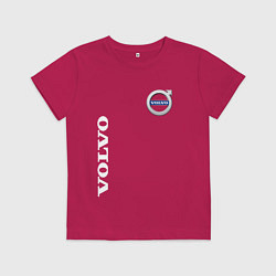 Футболка хлопковая детская VOLVO, цвет: маджента
