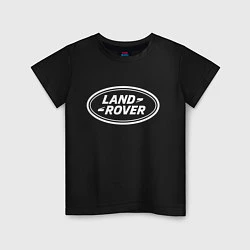 Футболка хлопковая детская LAND ROVER, цвет: черный