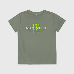 Футболка хлопковая детская MONSTER ENERGY, цвет: авокадо