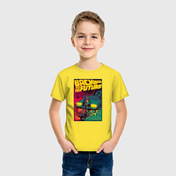 Футболка хлопковая детская Back to the Future, цвет: желтый — фото 2