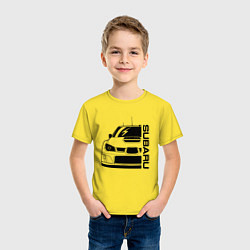 Футболка хлопковая детская SUBARU Z, цвет: желтый — фото 2