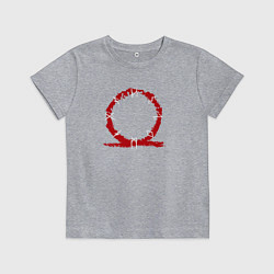 Футболка хлопковая детская GOD OF WAR, цвет: меланж