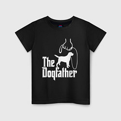 Футболка хлопковая детская The Dogfather - пародия, цвет: черный