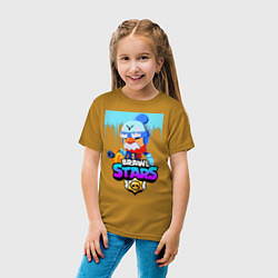 Футболка хлопковая детская BRAWL STARS GALE, цвет: горчичный — фото 2