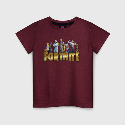 Детская футболка Fortnite Chapter 2 / Меланж-бордовый – фото 1