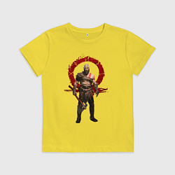Футболка хлопковая детская GOD OF WAR, цвет: желтый