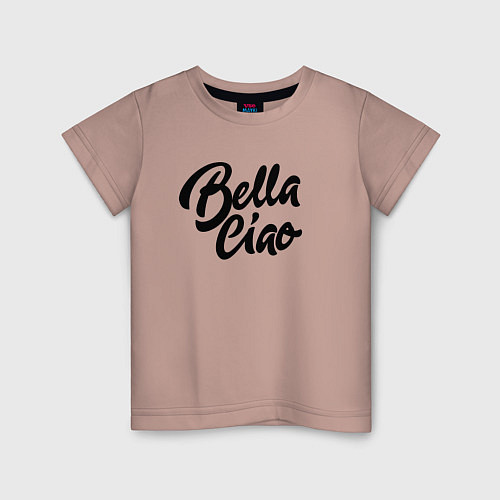 Детская футболка Bella Ciao / Пыльно-розовый – фото 1