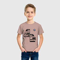 Футболка хлопковая детская BMW БМВ Z, цвет: пыльно-розовый — фото 2