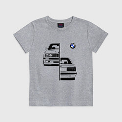 Футболка хлопковая детская BMW БМВ Z, цвет: меланж