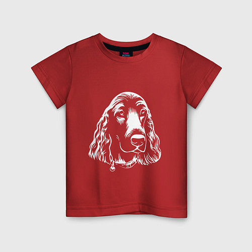 Детская футболка Спаниель Z / Красный – фото 1