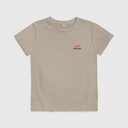 Футболка хлопковая детская SUBARU STI спина Z, цвет: миндальный